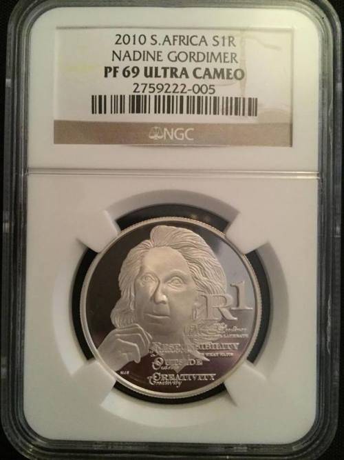 Nadine Gordimer 2010 Protea Silver NGC Graded PF69 Ultra Cameo. Low mintage!!