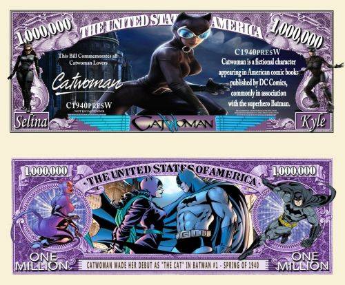 CATWOMAN NOVELTY MILLION DOLLAR BILL