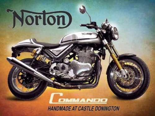 Norton Commando heavy metal sign             mt25
