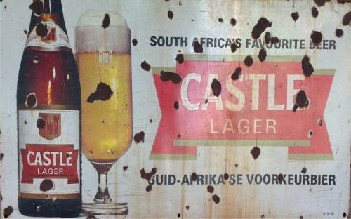 Castle  BIG distressed metal sign. 78 x 48cm                              mt36