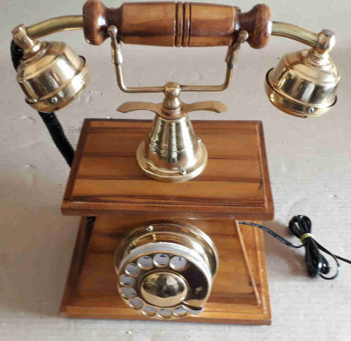 Vintage wood telephone