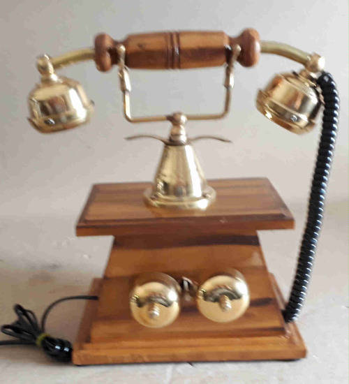 Vintage wood telephone