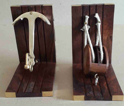 Book ends. Solid Rosewood and Brass with beautiful detail