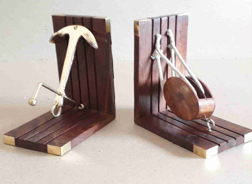 Book ends. Solid Rosewood and Brass with beautiful detail