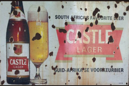 Castle Lager BIG, Distressed vintage style metal sign. 68 x 43cm