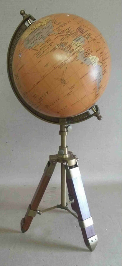 World globe. On telescopic tripod stand. Beautiful item to complement your home