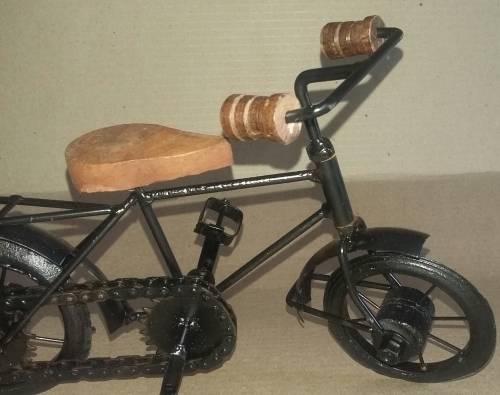 Iron bicycle.