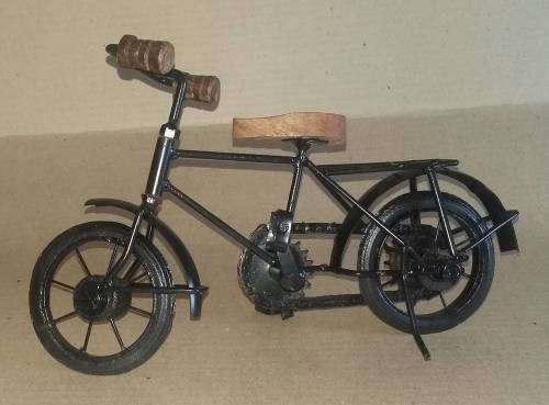Iron bicycle.