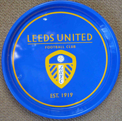 Leeds United football club metal tray                                     bw8