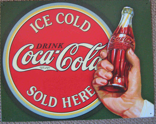 Coca-Cola. Ice cold Coke sold here.