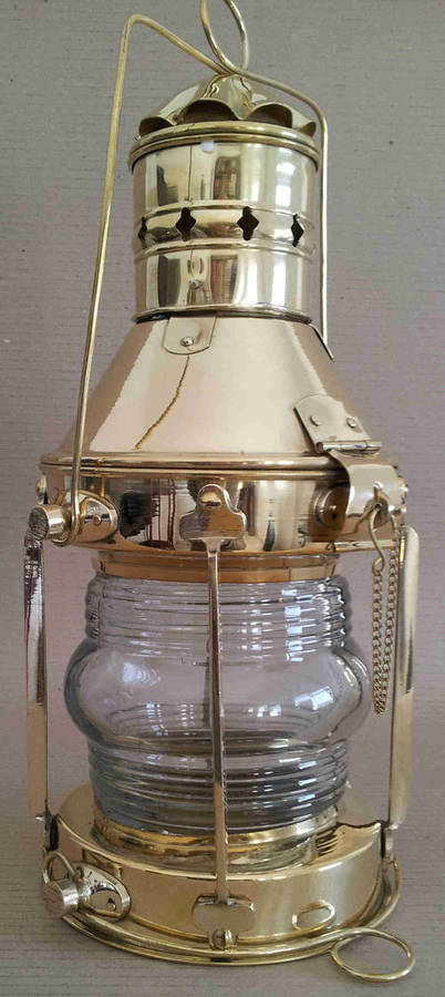 Ship anchor lamp. brass                                                               nb4