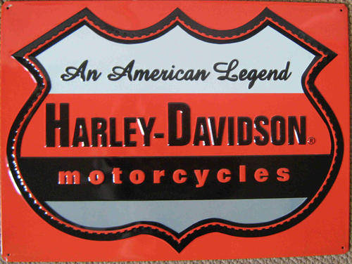 Harley Davidson embossed metal sign                                                        mt24