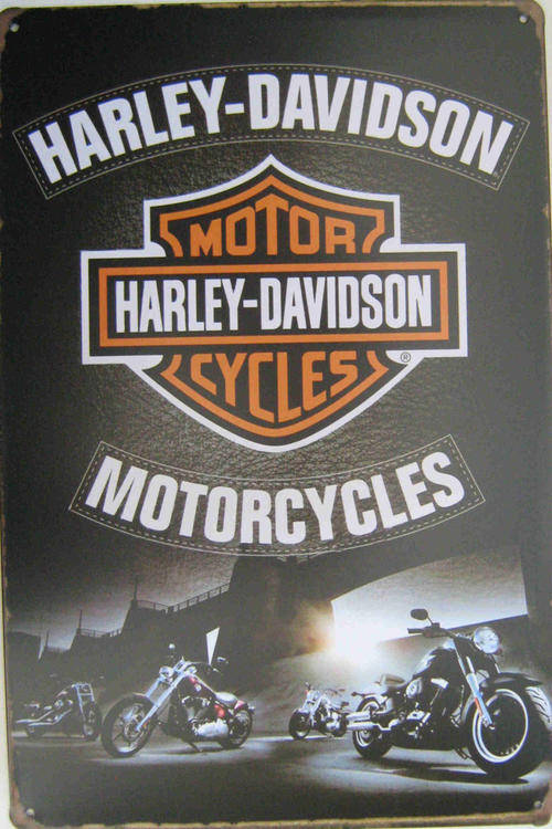 Harley Davidson vintage style metal sign.