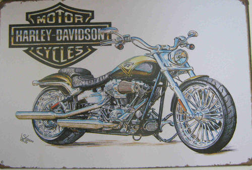 Harley Davidson vintage style metal sign.
