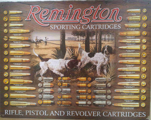 Remington metal sign
