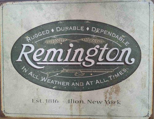 Remington distressed metal sign                                                                 mt12
