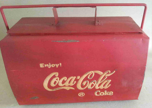 Coca-Cola metal cooler box