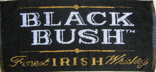 Black Bush Irish Whiskey bar towel                                                        bw9