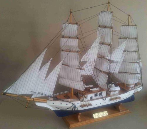 Ship ,Danmark. Model wood ship, great detail.                                bd11
