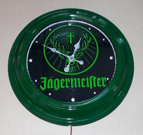 Jagermeister Illuminated Clock 58cm Diameter