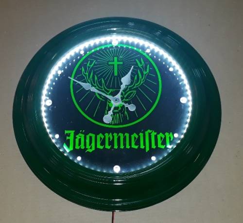 Jagermeister Illuminated Clock 58cm Diameter