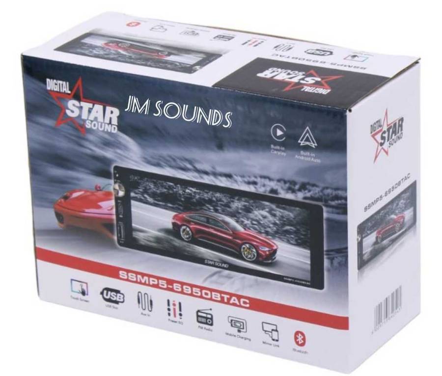 Starsound SSMP5-6950BTAC single din media player with android auto