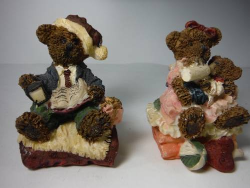 Three Fireman Dog Figurines