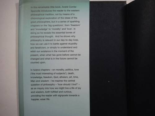 The Little Book of Philosophy- Andre Comte- Sponville - HARDCOVER