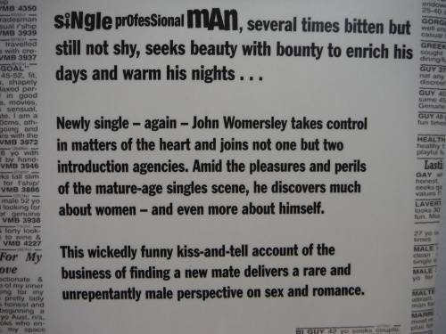 Single Professional Man - Paperback - John Womersley