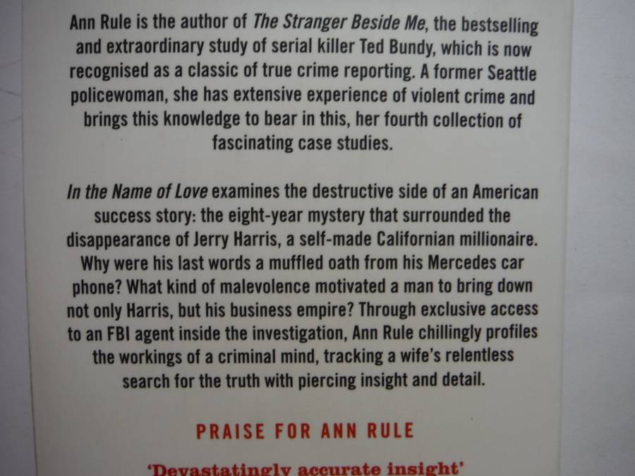 In the Name of Love and Other True Cases - Paperback - Ann Rule