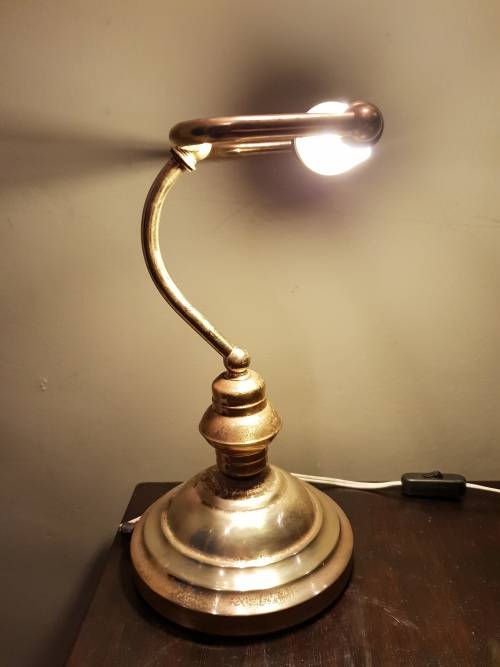 Vintage Brass Library lamp