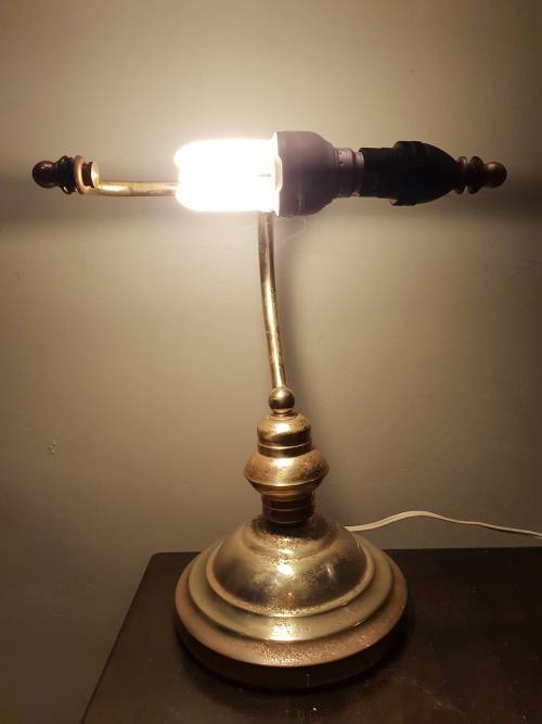 Vintage Brass Library lamp