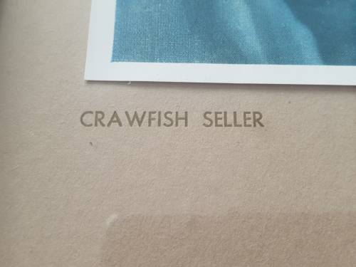 Signed!! Vladimir Tretchikoff Crawfish Seller Print with Signature in pencil!! Crazy R1