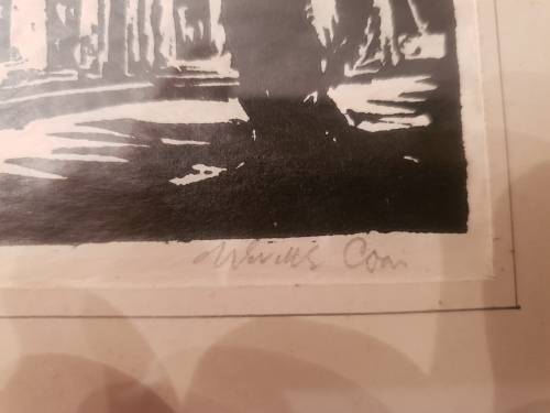 Schoongesicht Stellenbosh Woodblock!! Cannot Decipher artist name!!