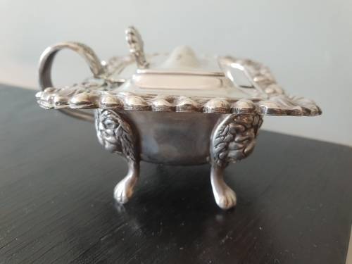 A Stunning Sheffield Condiment dish with spoon!!