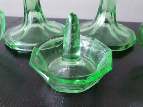 Set of 5 Uranium Glass Items!!