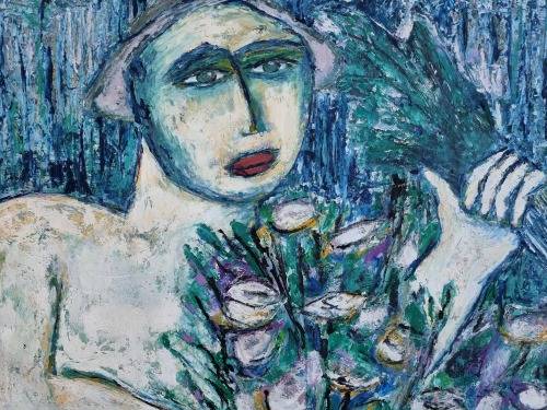 Stunning Large work on paper!! Signed!