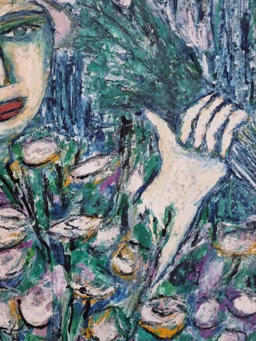 Stunning Large work on paper!! Signed!