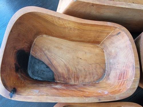 The Rock!! Solid Carved Wood Bowl Set!!  White Alder!!