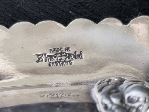 A Beautiful Sheffield England Mustard Bowl with Spoon.