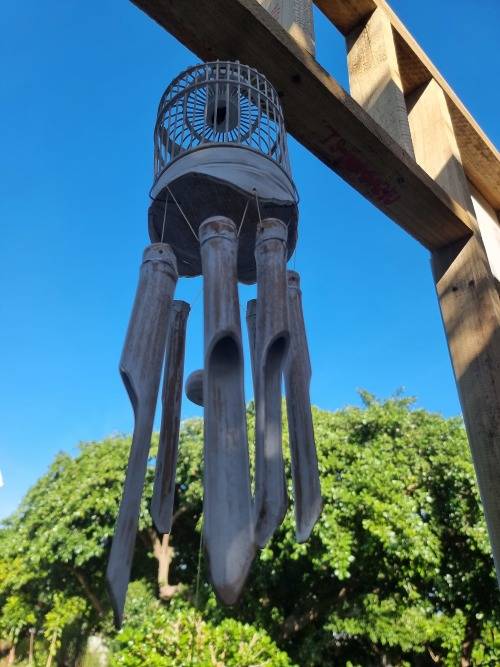 Bamboo and Wood Birdcage Wind Chime!!