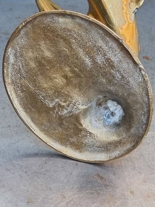 Solid Cast Brass Dolphin Statue