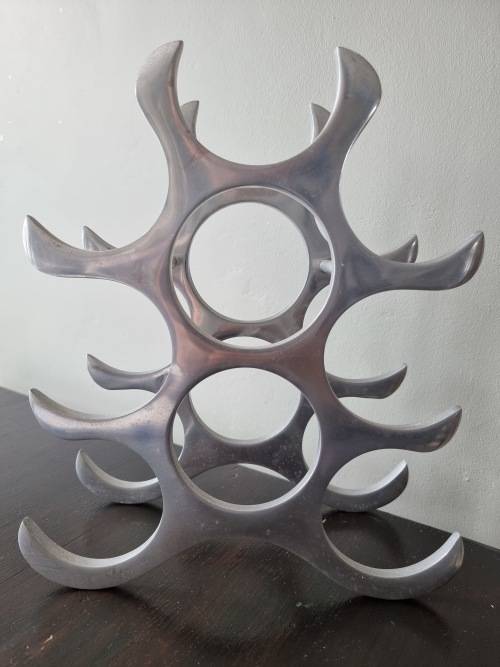 Wine Rack for 9 bottles in Aluminium.