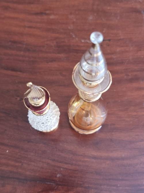 Pair Venetian Glass Perfume bottles