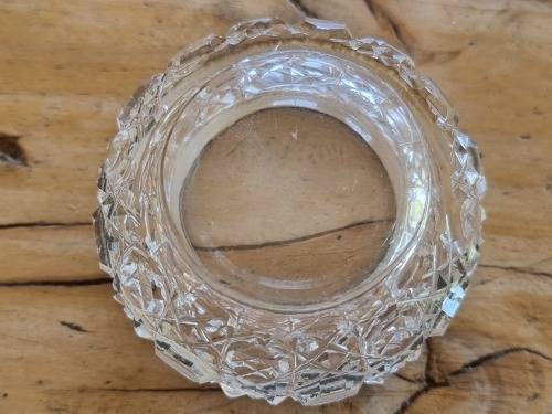 Sterling Silver and Cut Glass Salt