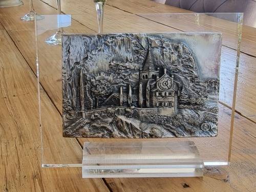 Italian Silver Clad Pewter Plaque