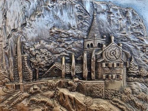 Italian Silver Clad Pewter Plaque