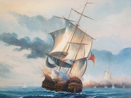 Maritime oil Painting.
