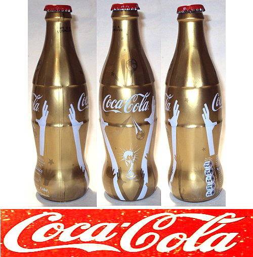 ( Coca Cola COKE UK 2010 ) FIFA World cup 2010 South Africa / Full Glass Bottle