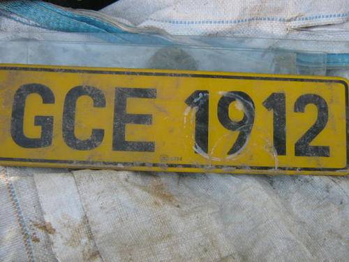 Old car Number plate